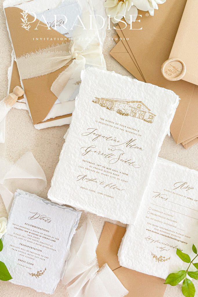 Nayeli Handmade Paper Wedding Invitations