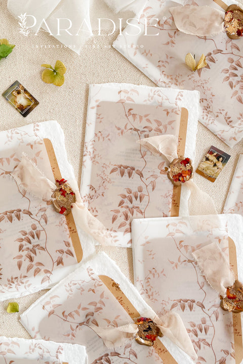 Rebekah Handmade Paper Wedding Invitation Sets
