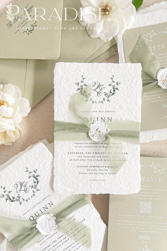 Francesca Handmade Paper Wedding Invitation Sets