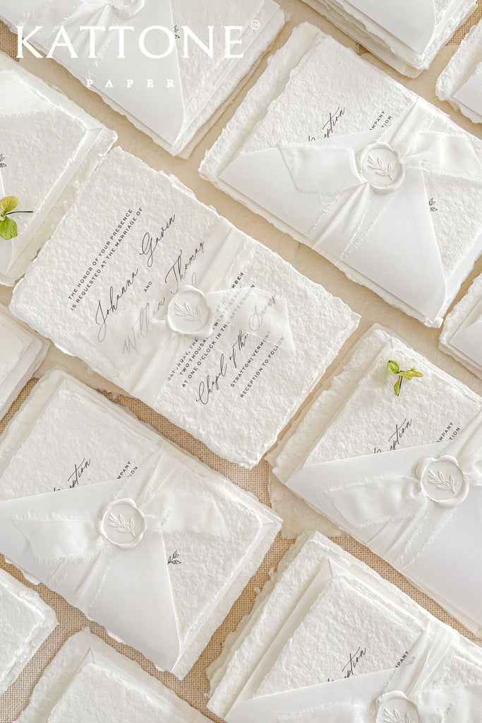 Amidala Handmade Paper Wedding Invitation Sets