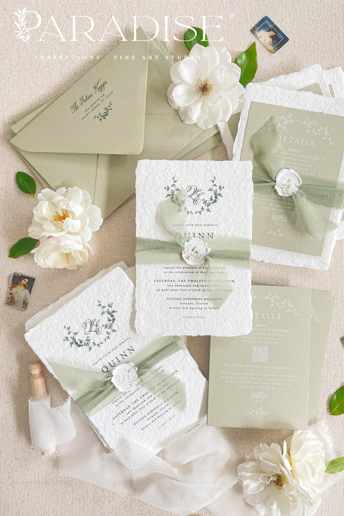 Francesca Handmade Paper Wedding Invitation Sets