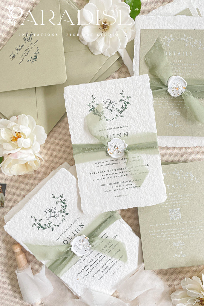 Francesca Handmade Paper Wedding Invitation Sets