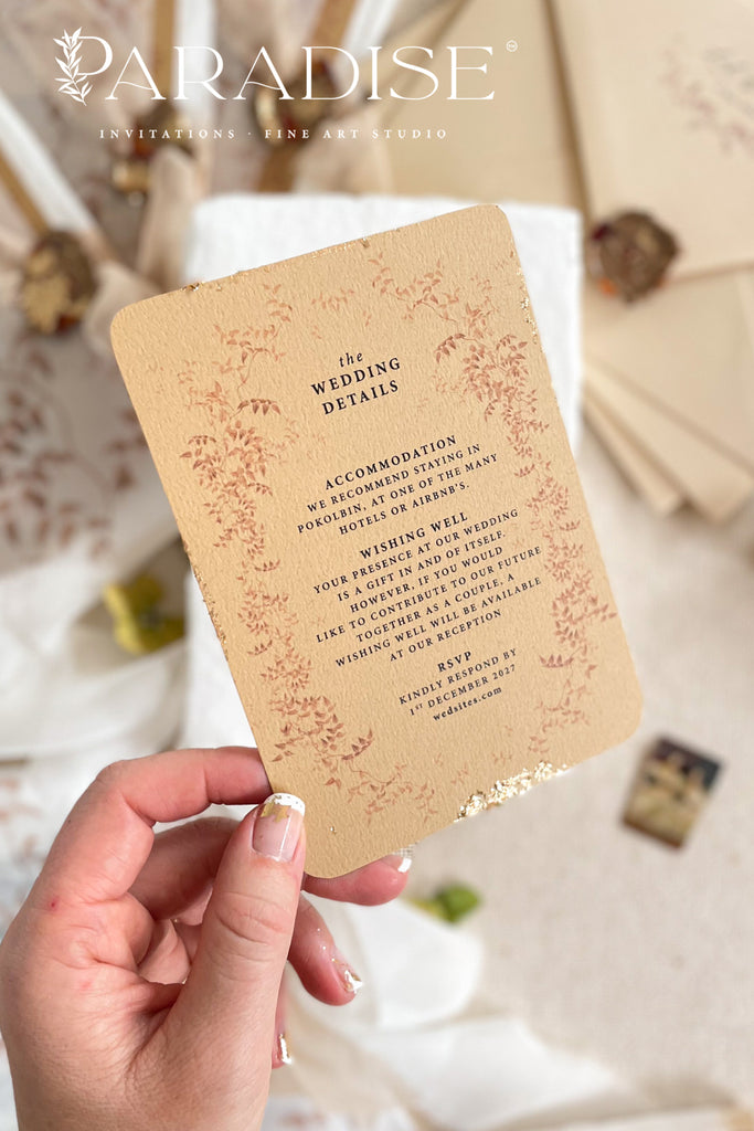 Rebekah Handmade Paper Wedding Invitation Sets