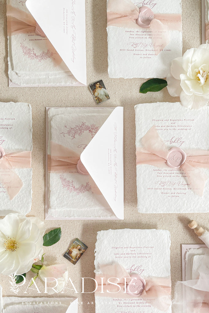 Sedona Handmade Paper Wedding Invitation Suite