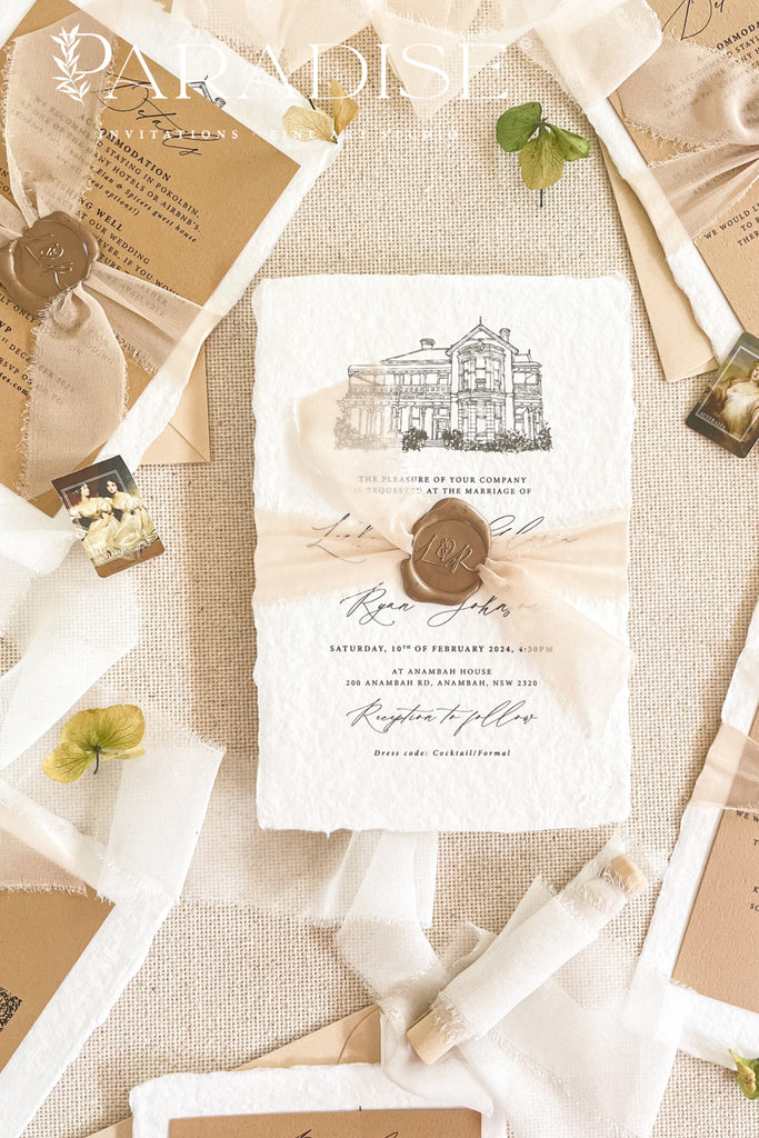 Kaylani Handmade Paper Wedding Invitation Sets