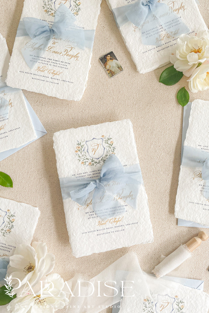 Blossom Handmade Paper Wedding Invitation Sets