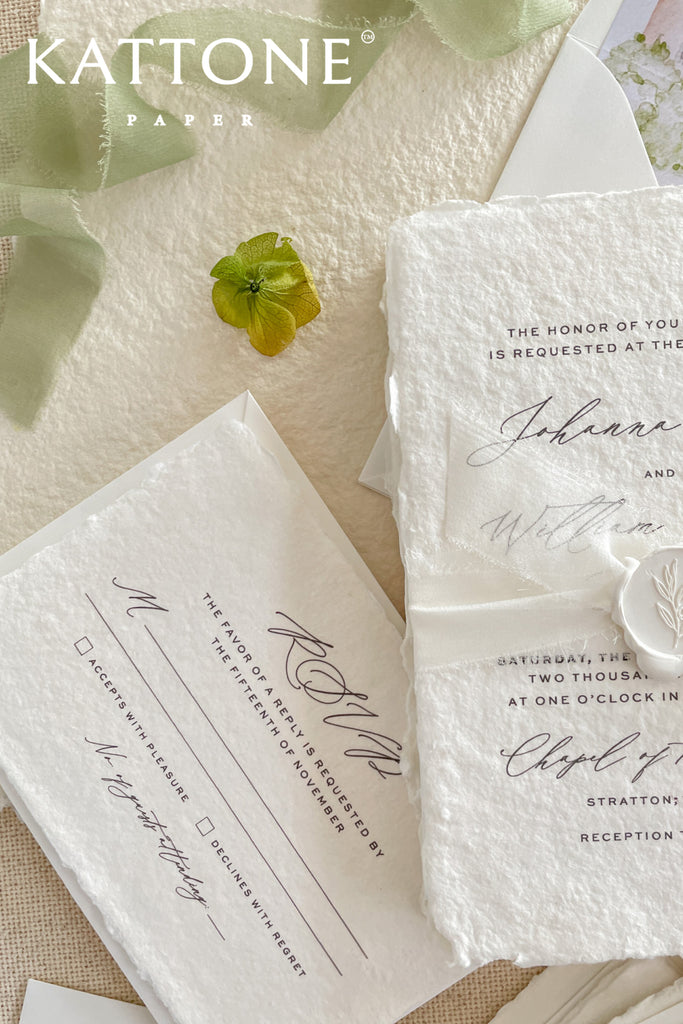 Amidala Handmade Paper Wedding Invitation Sets