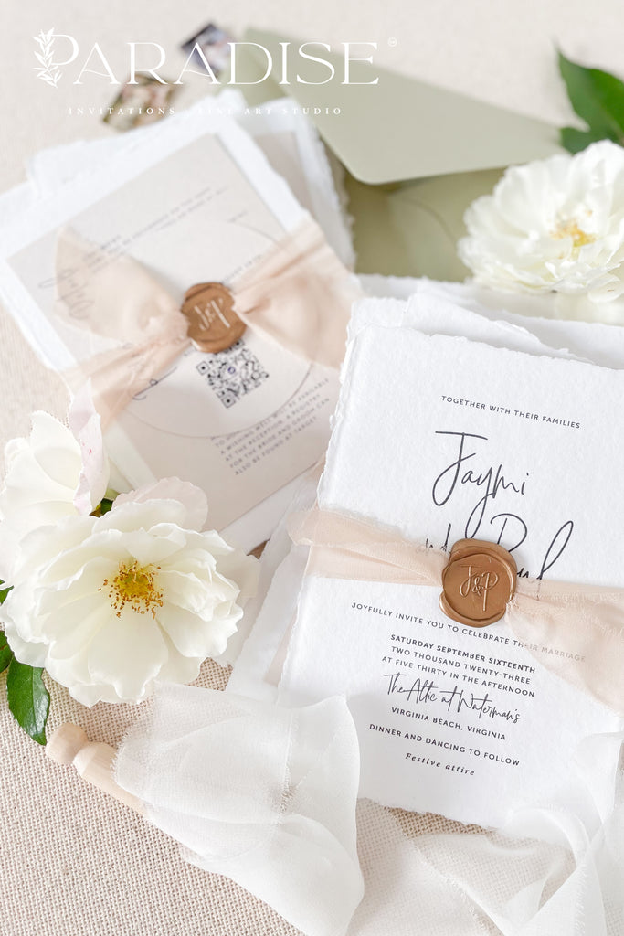 Audriana Handmade Paper Wedding Invitation Sets