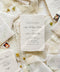 Announce your special day with the serene beauty of this wedding invitation set. Perfect for a garden wedding, each suite features a custom, hand-painted watercolor wedding venue illustration that beautifully captures the charm of your location. Printed on luxurious handmade paper, the invitations are finished with a personalized wax seal, adding a tactile and opulent detail that your guests will adore.