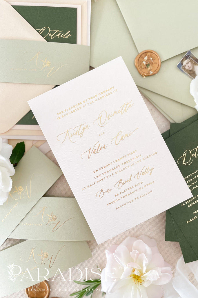 Lyla Hot Foil Stamping Wedding Invitation Sets