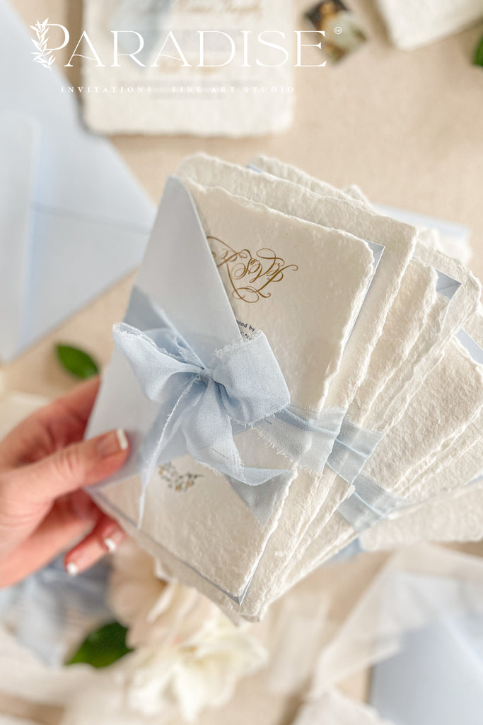 Blossom Handmade Paper Wedding Invitation Sets