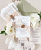 Celebrate your love story with elegance and artistry through our handmade wedding invitations, beautifully crafted from 100% cotton deckled-edge paper and finished with blush silk ribbon and a bronze wax seal. The soft tones of sage green and blush bring warmth and natural beauty to your wedding stationery, making it perfect for modern garden, romantic outdoor, or destination weddings.