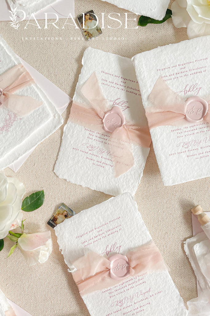 Sedona Handmade Paper Wedding Invitation Suite