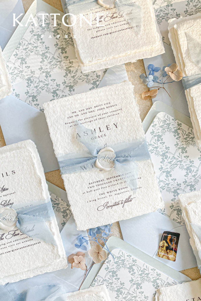 Briseis Handmade Paper Wedding Invitations