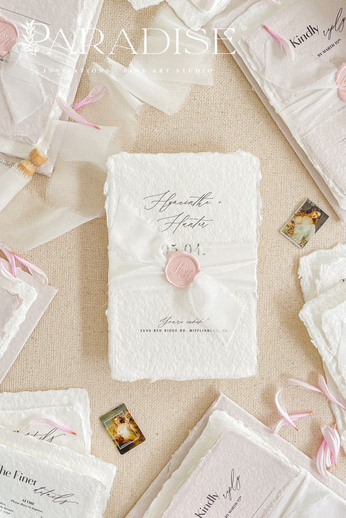 Regina Handmade Paper Wedding Invitations