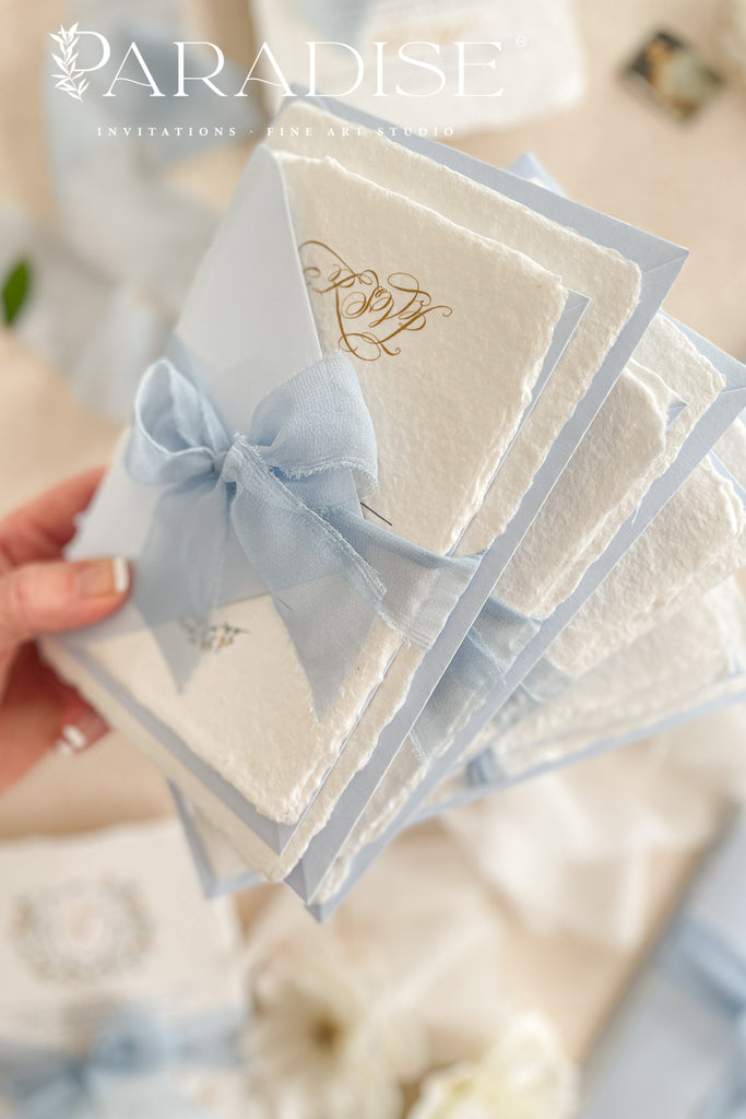 Blossom Handmade Paper Wedding Invitation Sets