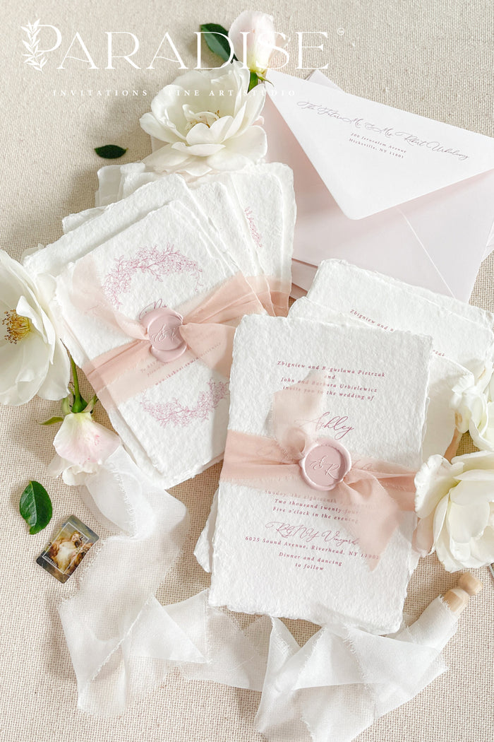 Sedona Handmade Paper Wedding Invitation Suite