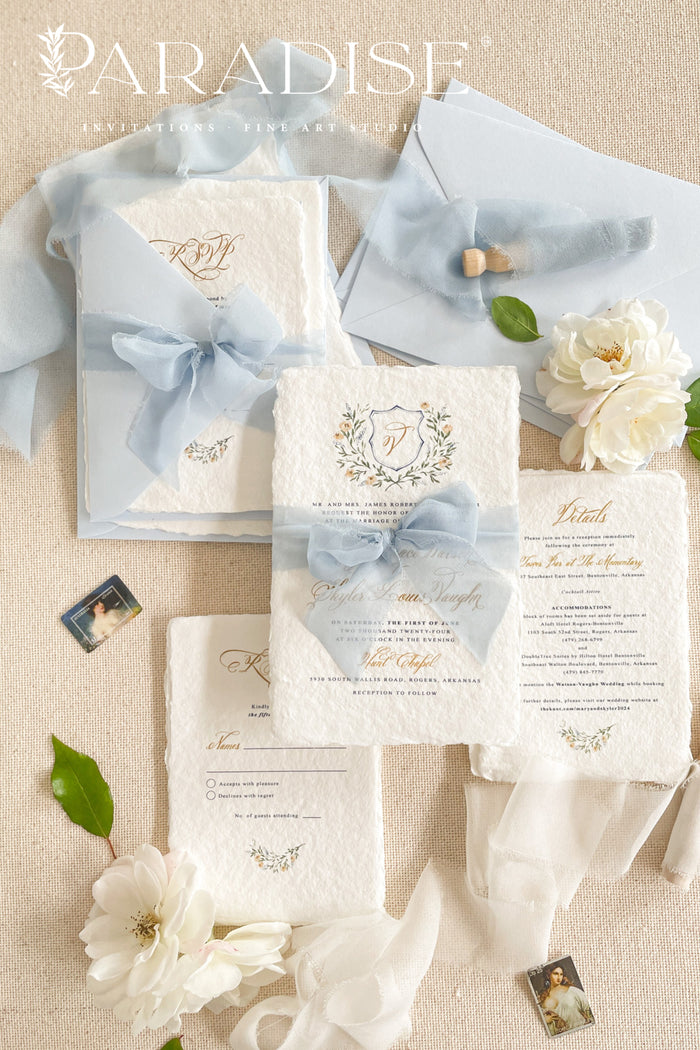 Blossom Handmade Paper Wedding Invitation Sets