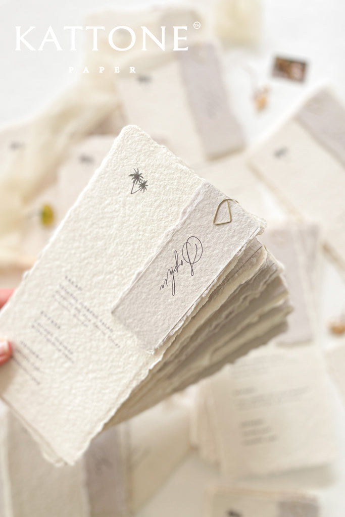 Anita Handmade Paper Wedding Menus