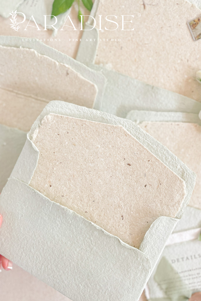 Sage Handmade Paper Envelopes