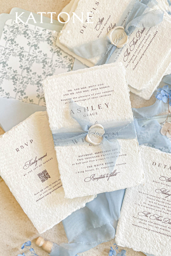 Briseis Handmade Paper Wedding Invitations