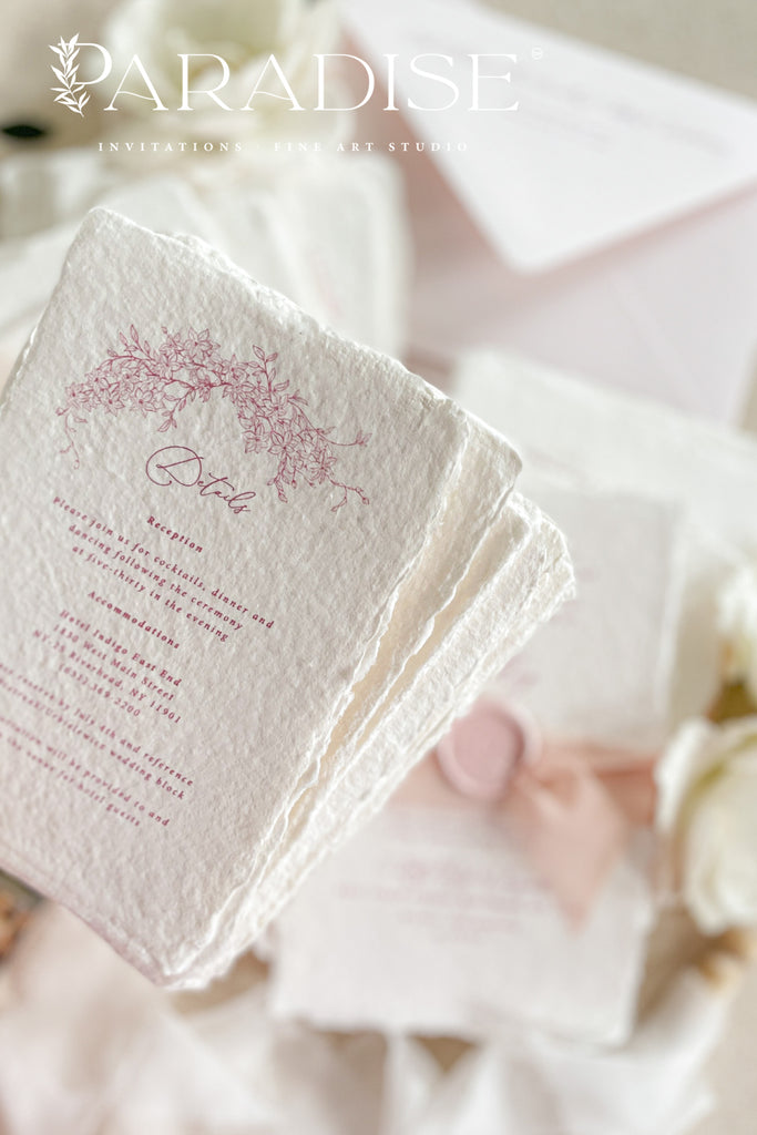 Sedona Handmade Paper Wedding Invitation Suite