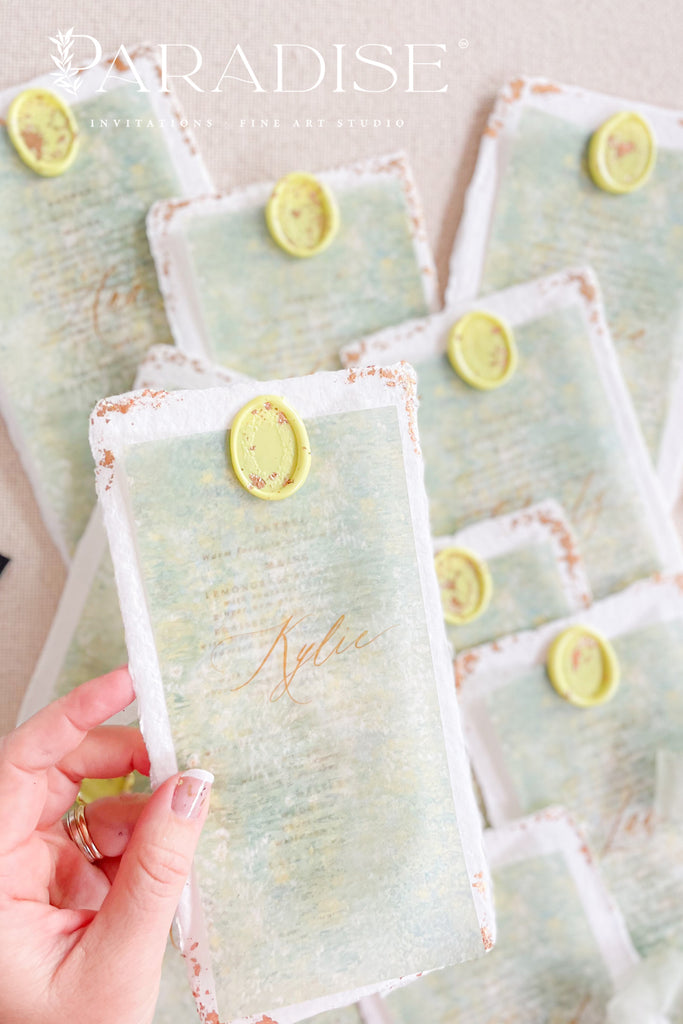 Victoria Handmade Paper Wedding Menus