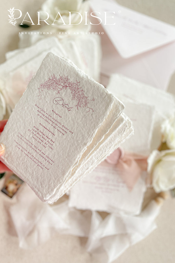 Sedona Handmade Paper Wedding Invitation Suite