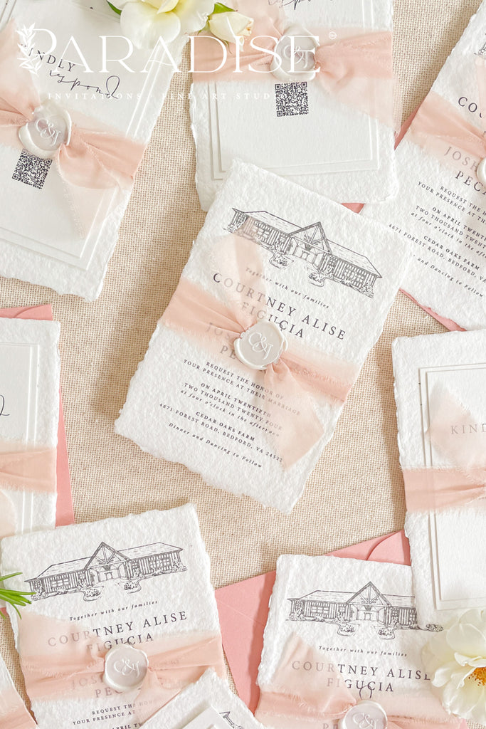 Mariana Handmade Paper Wedding Invitation Sets