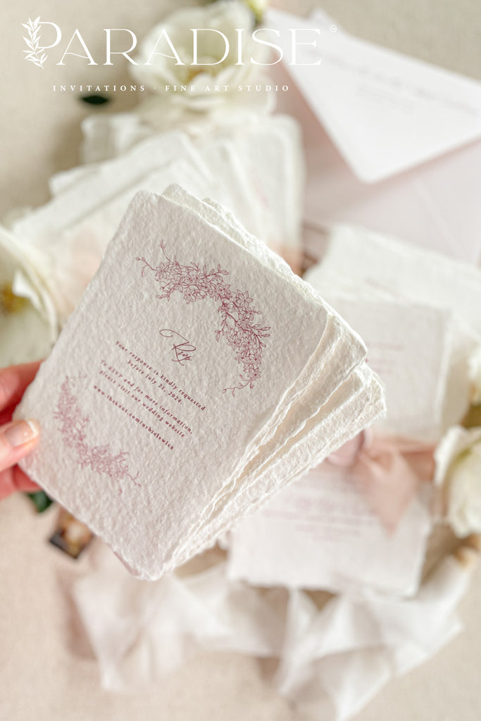 Sedona Handmade Paper Wedding Invitation Suite