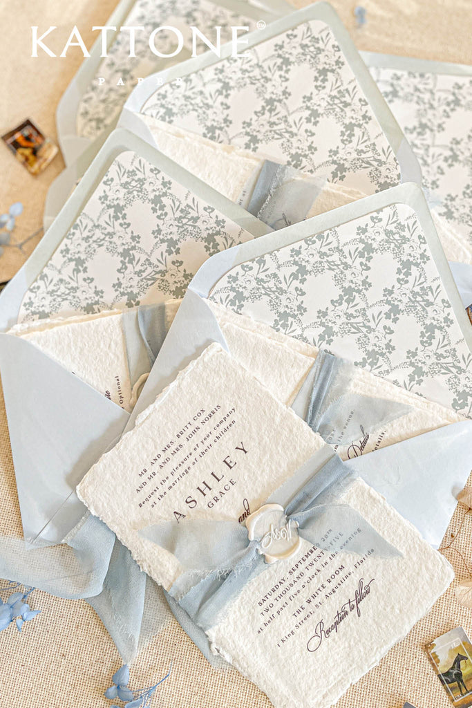 Briseis Handmade Paper Wedding Invitations