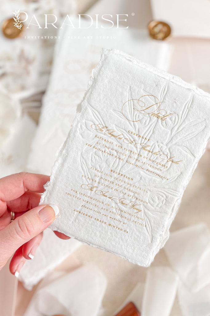 Piper Handmade Paper Wedding Invitation Sets