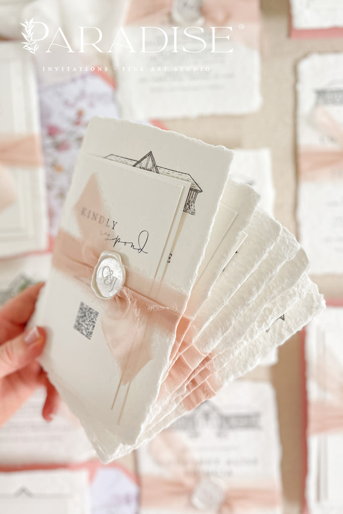 Mariana Handmade Paper Wedding Invitation Sets