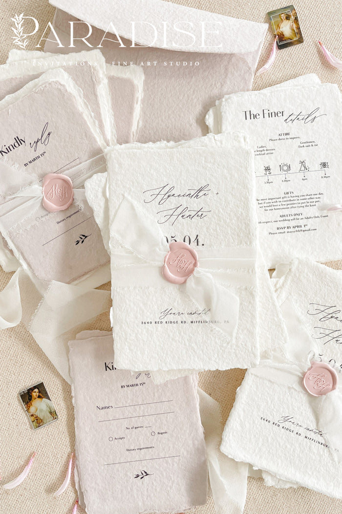 Regina Handmade Paper Wedding Invitations