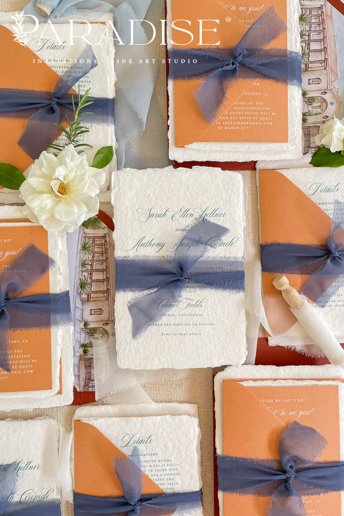 Alora Handmade Paper Wedding Invitation Sets