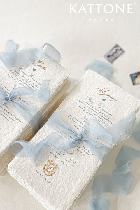Jocelyne Handmade Paper Wedding Menus