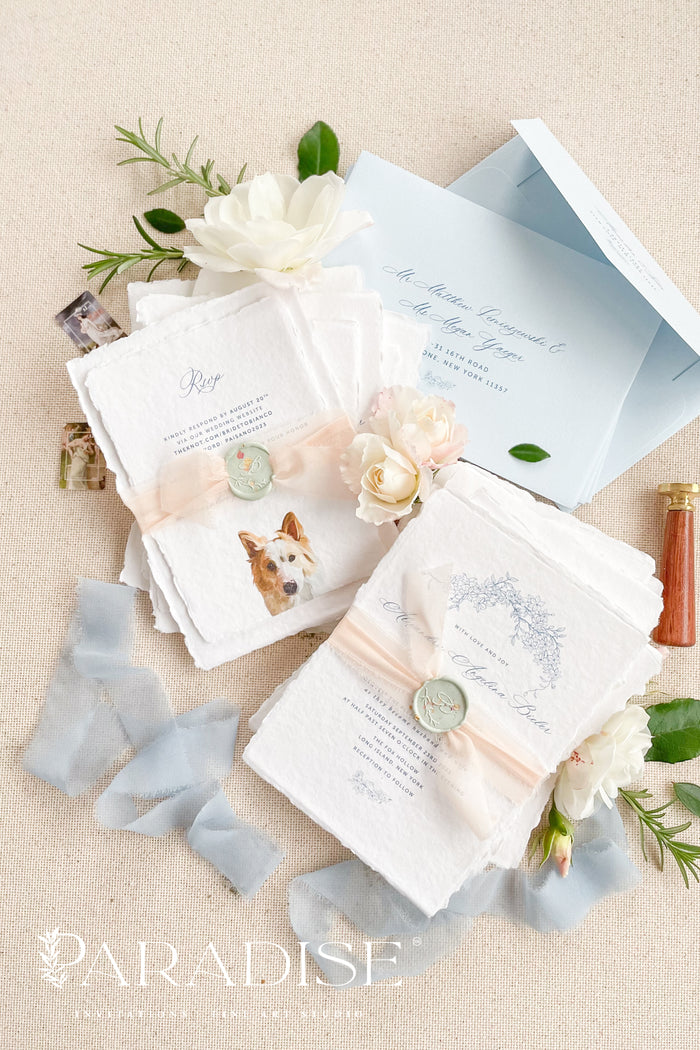 Elizabeth Handmade Paper Wedding Invitation Sets