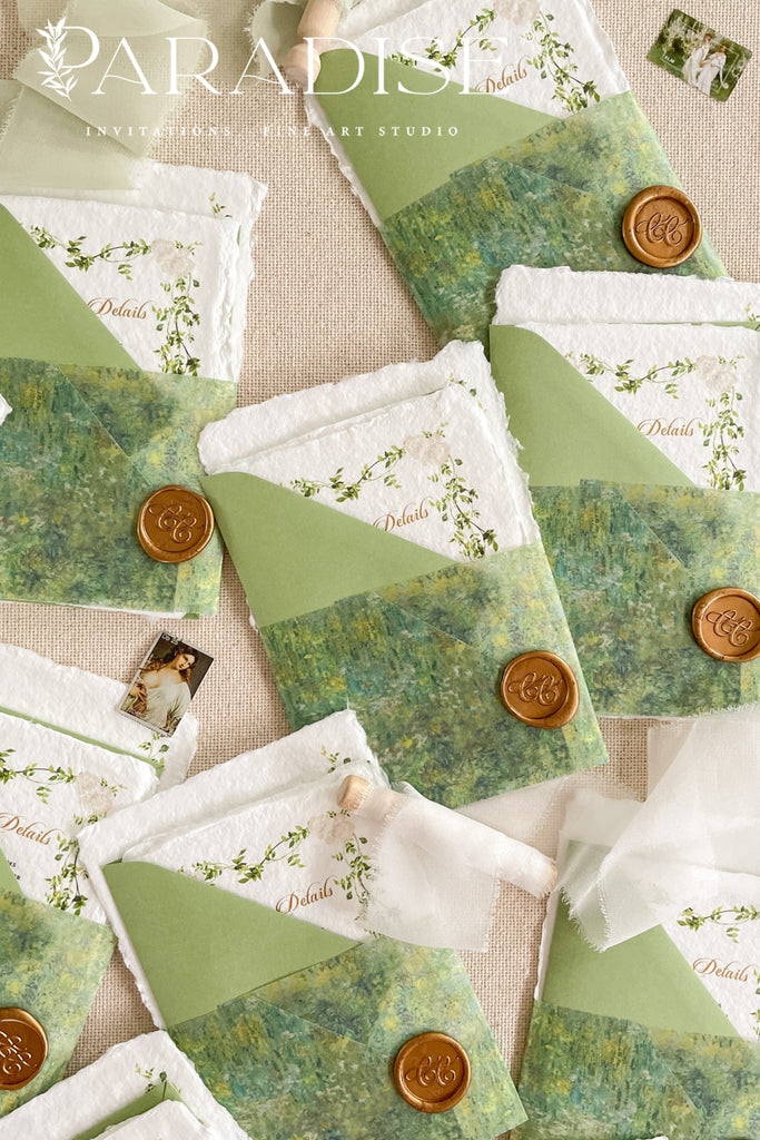 Melanie Handmade Paper Wedding Invitation Sets