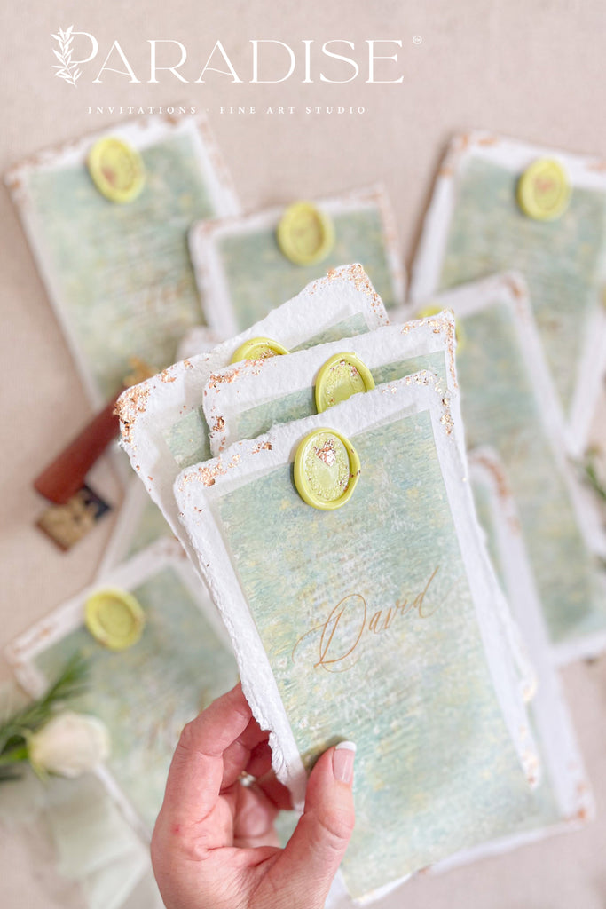 Victoria Handmade Paper Wedding Menus