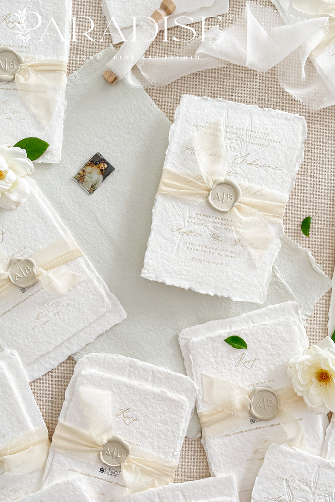 Renata Handmade Paper Wedding Invitation Sets