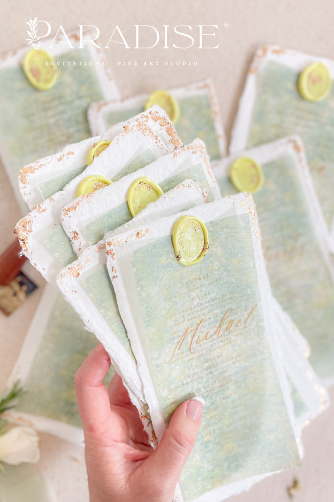 Victoria Handmade Paper Wedding Menus