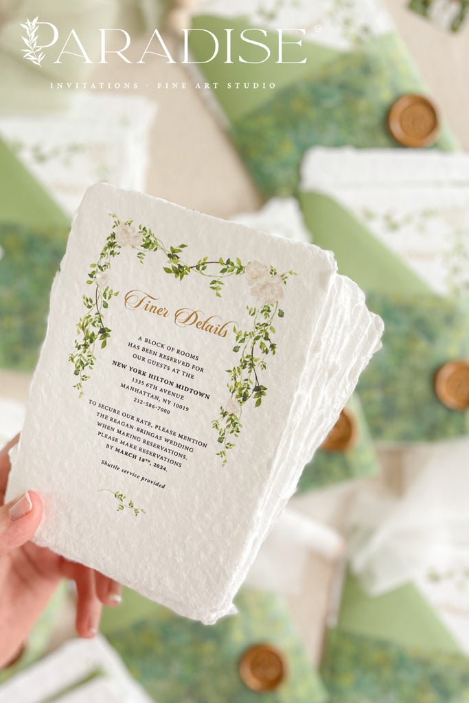 Melanie Handmade Paper Wedding Invitation Sets