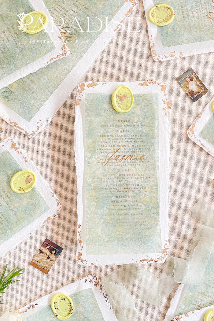 Victoria Handmade Paper Wedding Menus