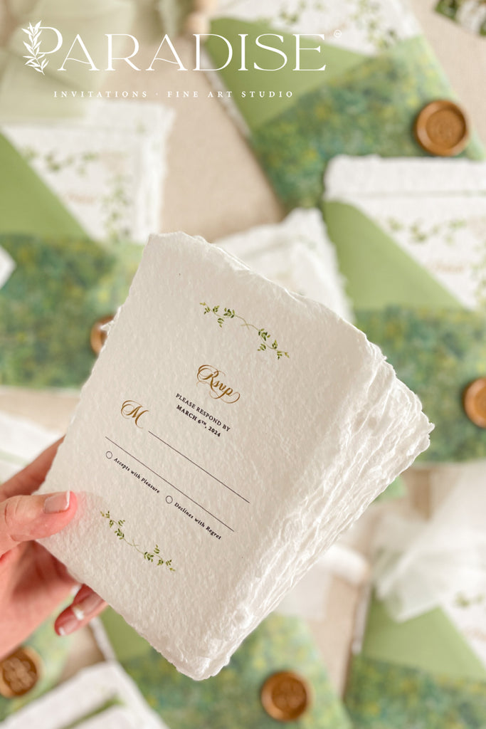 Melanie Handmade Paper Wedding Invitation Sets