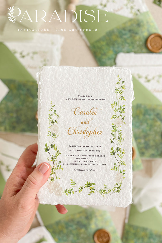 Melanie Handmade Paper Wedding Invitation Sets