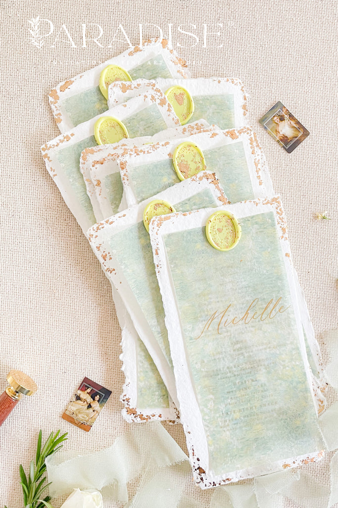 Victoria Handmade Paper Wedding Menus