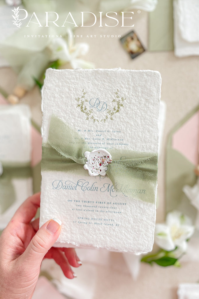 Jianna Handmade Paper Wedding Invitation Sets