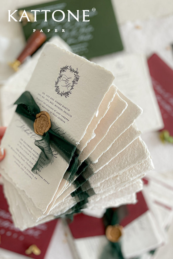 Asti Handmade Paper Wedding Invitation Sets