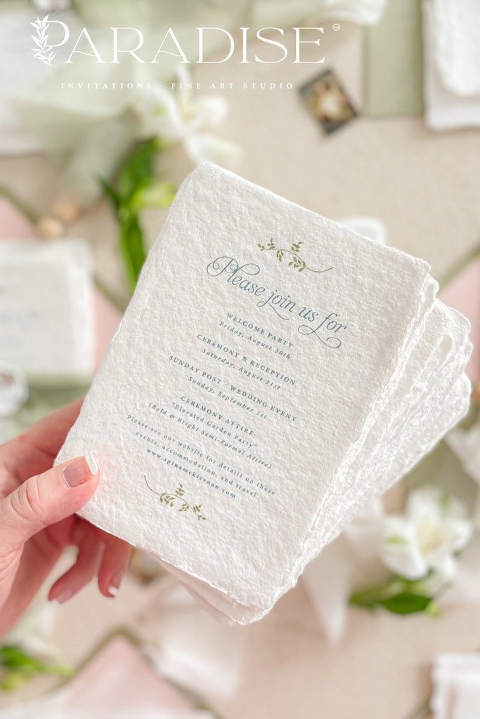 Jianna Handmade Paper Wedding Invitation Sets