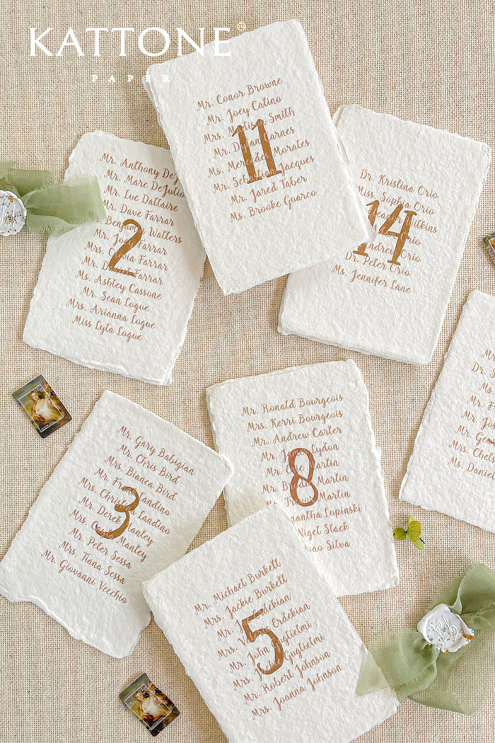 Tilda Handmade Paper Table Numbers